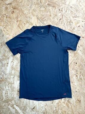 Unipro Qwick-Dry Athletic Shirt Mens Large Blue Short Sleeve Side Pocket Tee